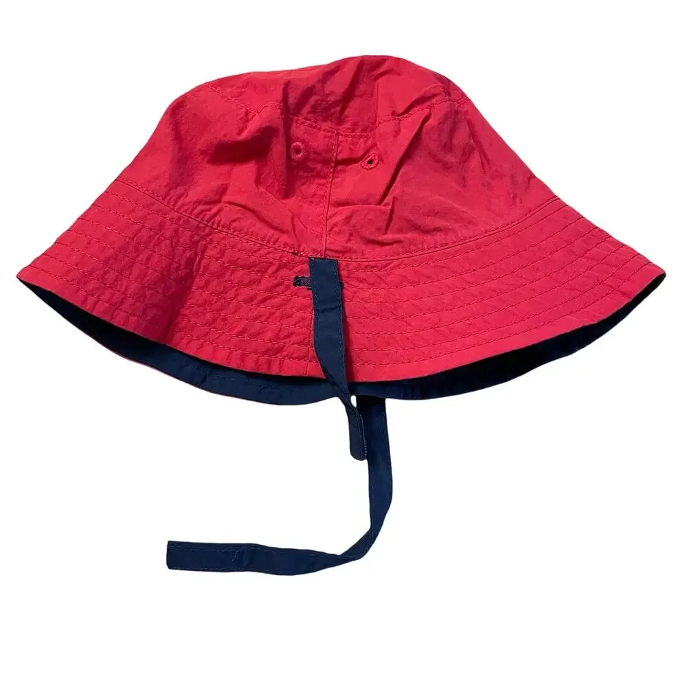 Old Navy Bucket Hat Reversible Navy Blue Red Summer Memorial Day 4th of July 0-6
